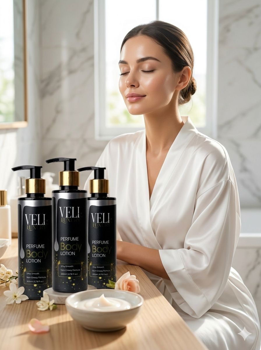 VELI Perfume Body Lotion Pack of 3 | Glow & Long Lasting Fragrance