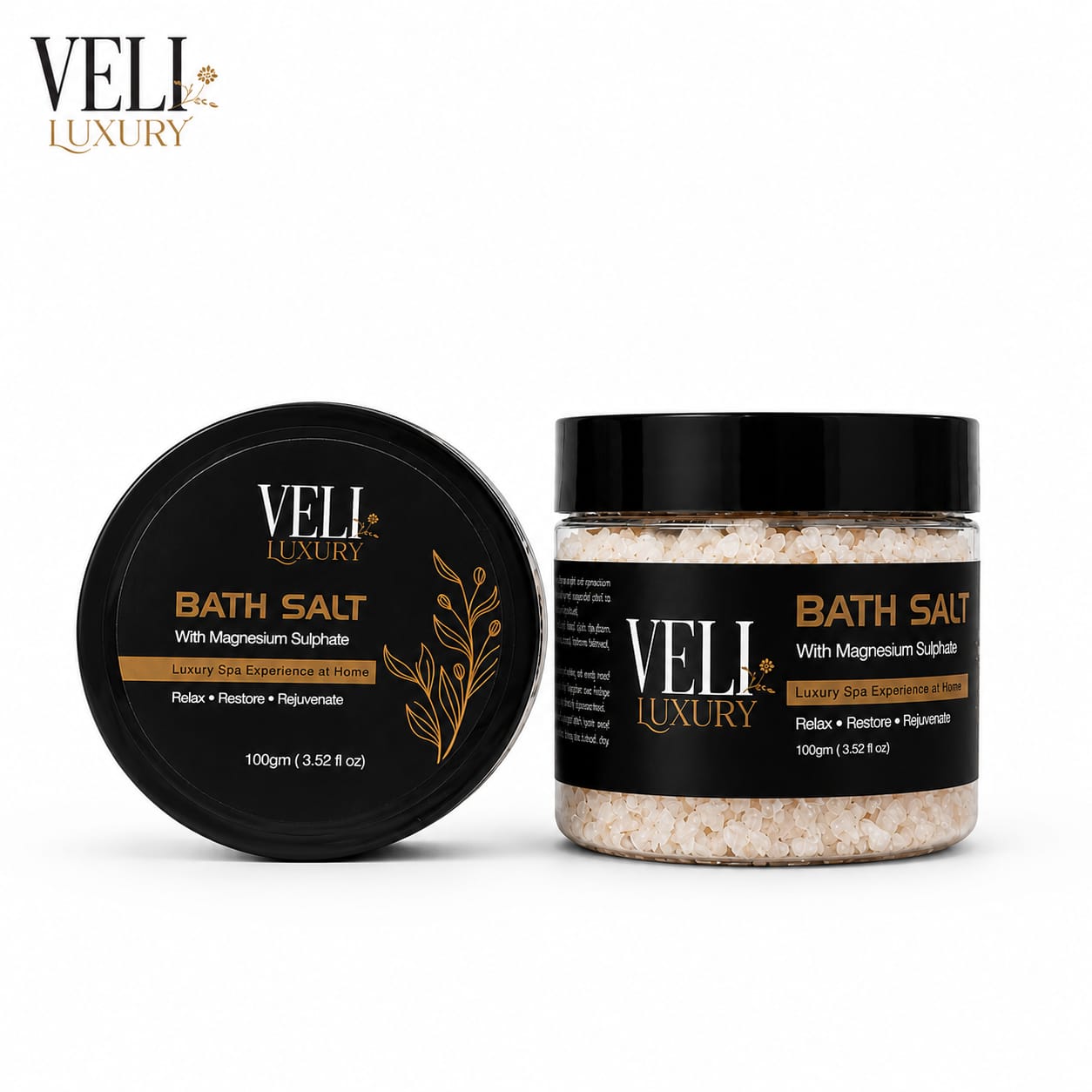 VELI Luxury Bath Salt with Magnesium Sulphate | Relax, Restore & Rejuvenate | Spa Experience at Home